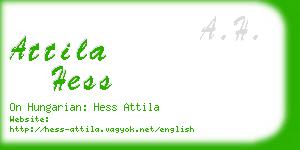 attila hess business card